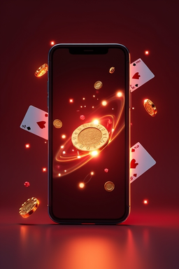 Smartphone mit Casino-App